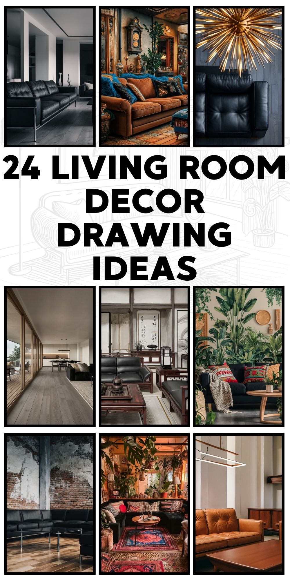 24 Living Room Decor Drawing Ideas: A Step-by-Step Guide