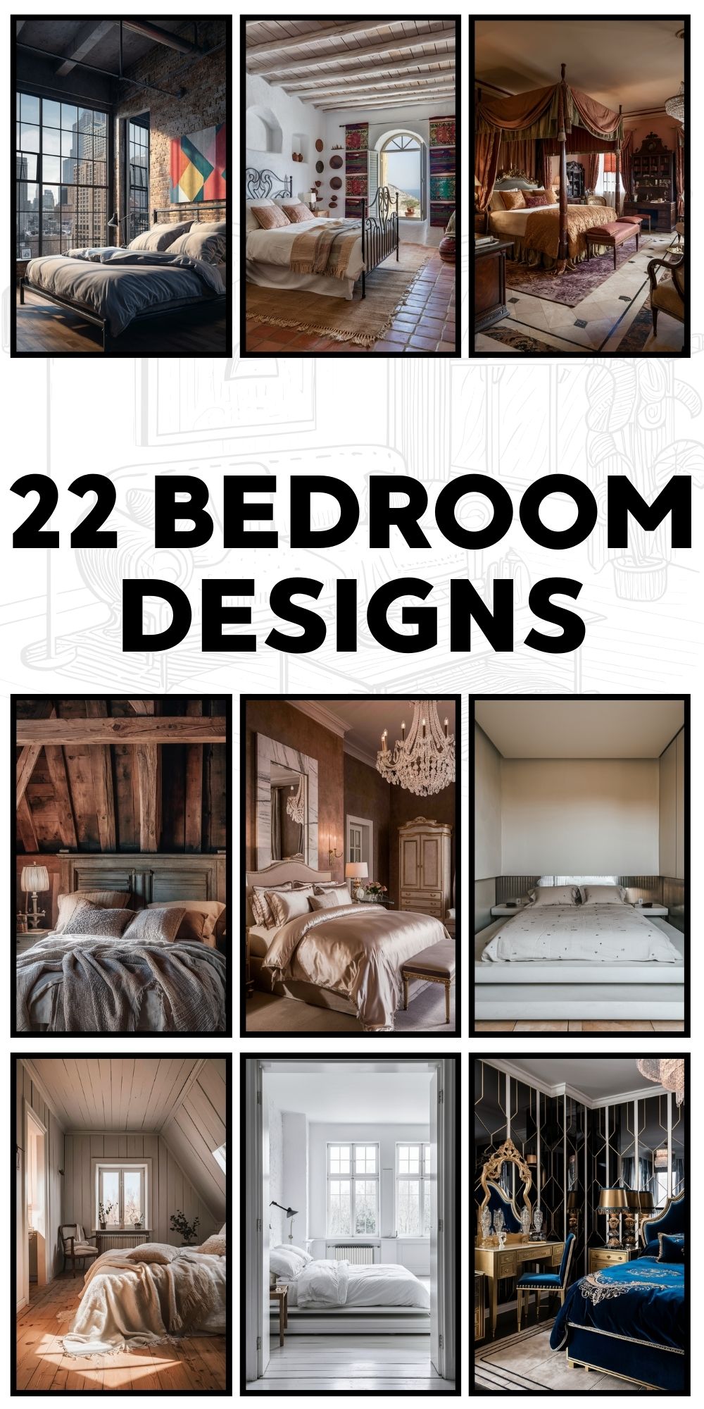 22 Bedroom Designs: A Step-by-Step Guide to Drawing Stylish Spaces