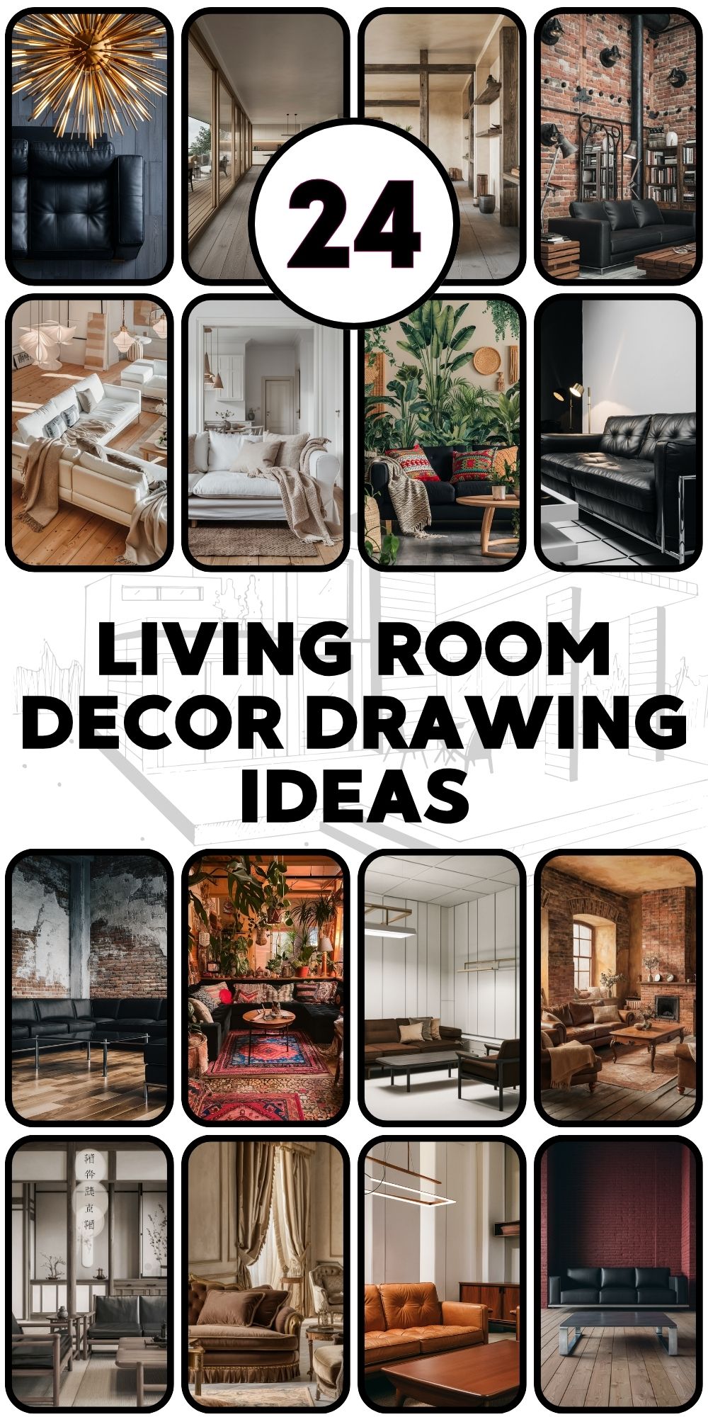 24 Living Room Decor Drawing Ideas: A Step-by-Step Guide