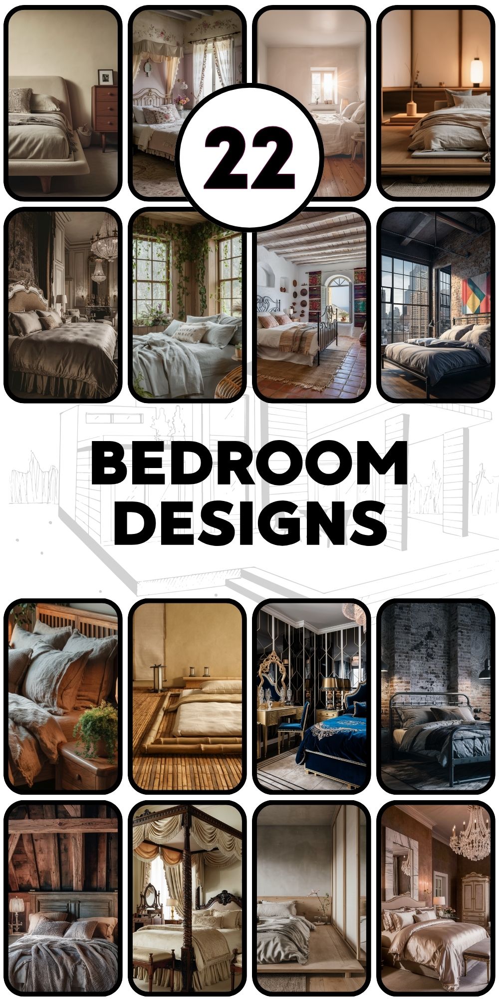 22 Bedroom Designs: A Step-by-Step Guide to Drawing Stylish Spaces