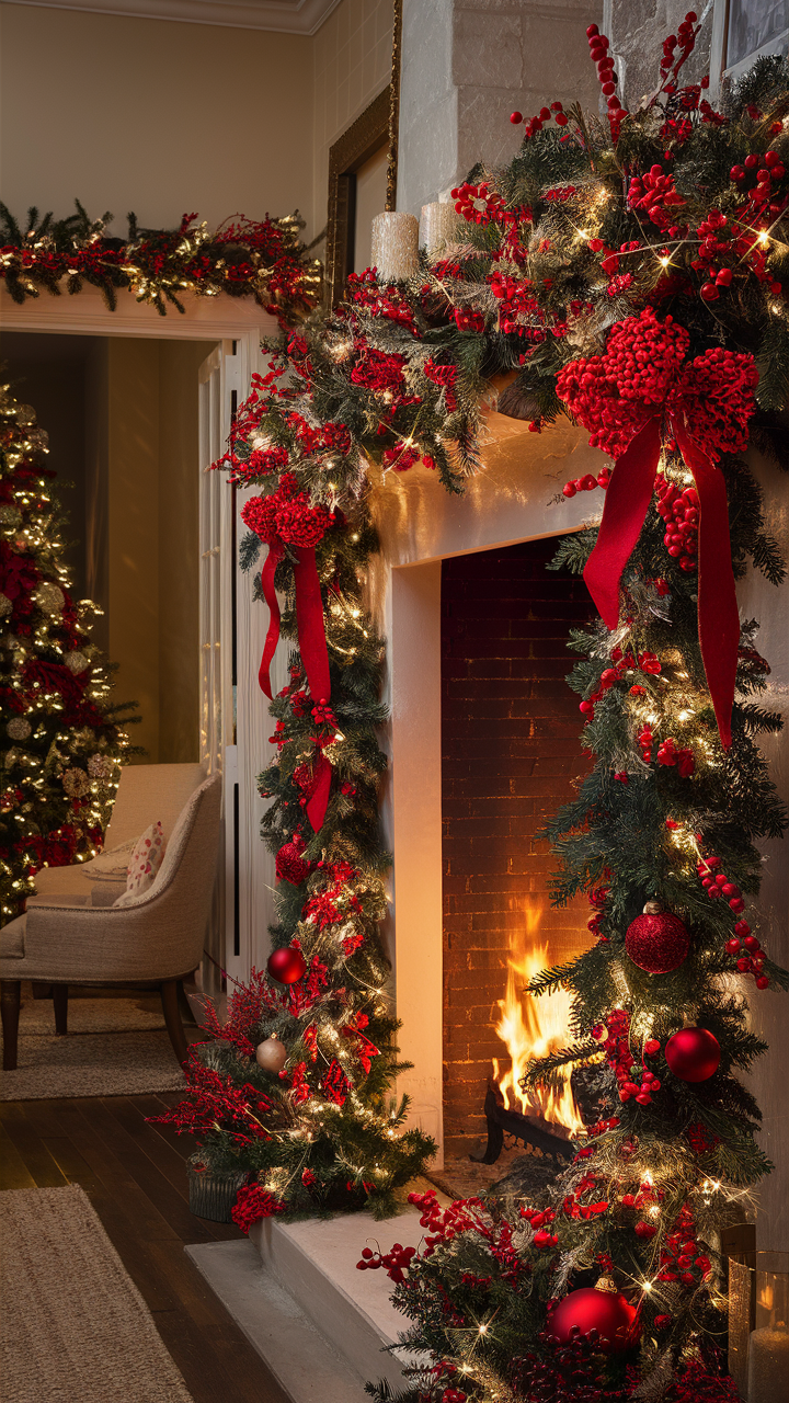 Red Christmas Living Room 25 Ideas