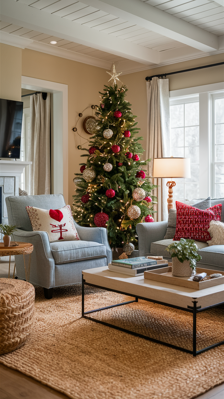 Christmas Living Room Decor for Small Spaces 23 Ideas