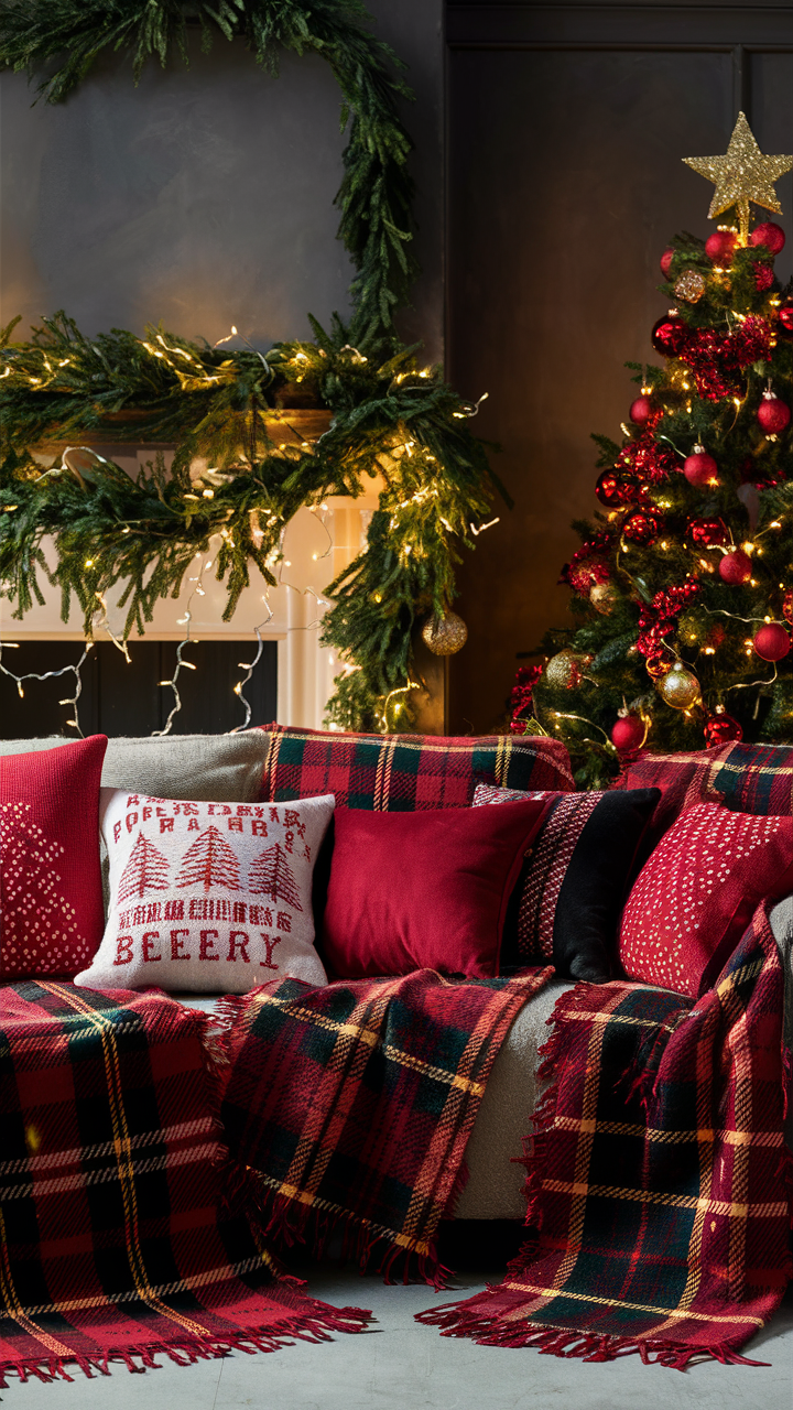 Red Christmas Living Room 25 Ideas