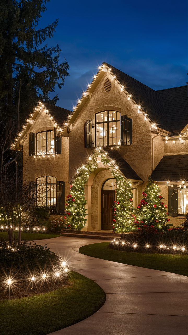 Green and Red Christmas Lights on House 22 Ideas: A Holiday Guide