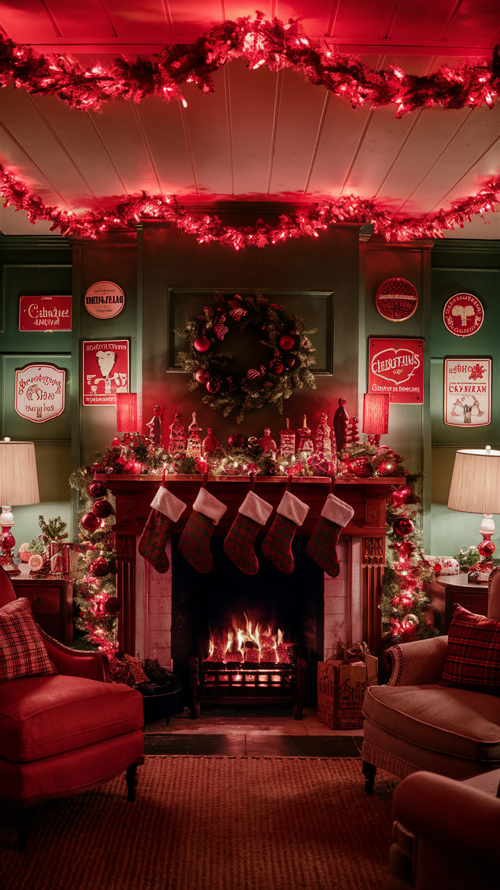 Red Christmas Living Room 25 Ideas