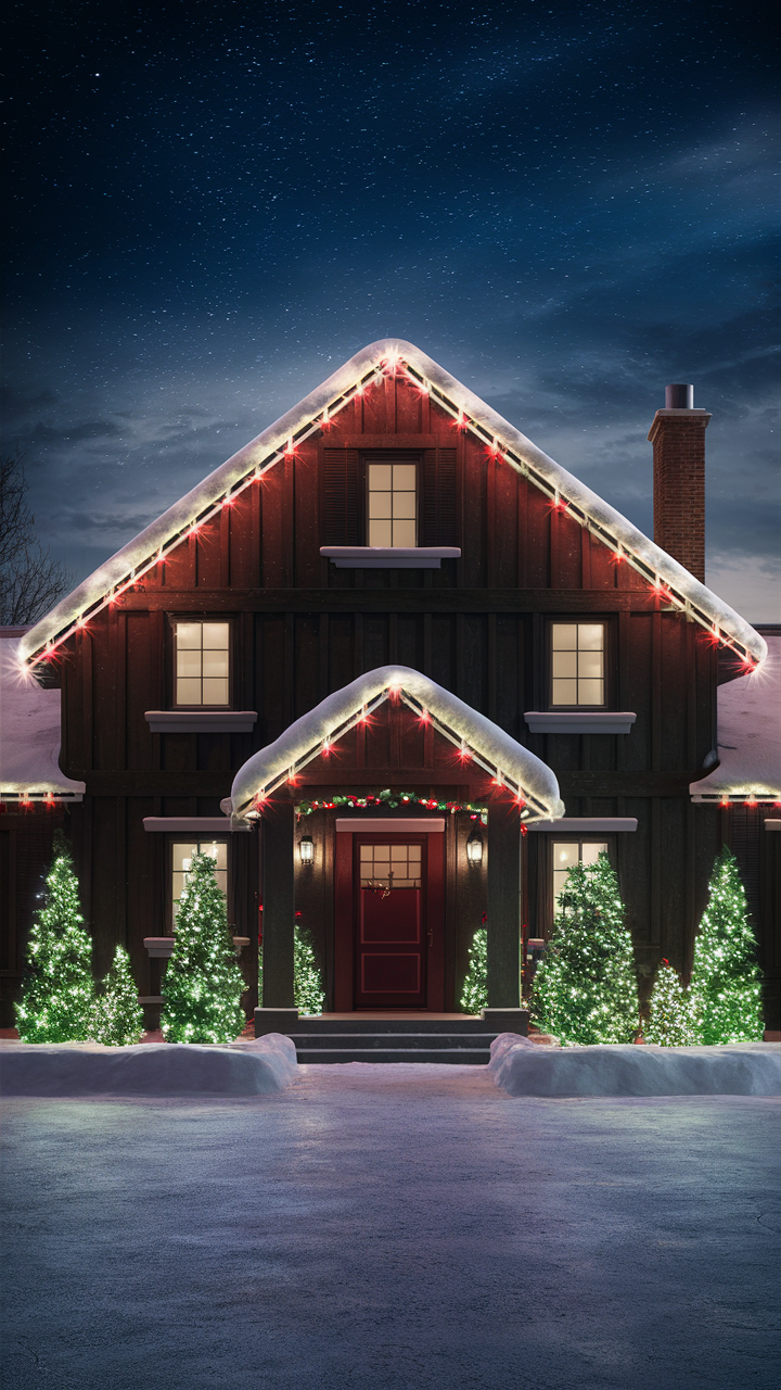 Green and Red Christmas Lights on House 22 Ideas: A Holiday Guide