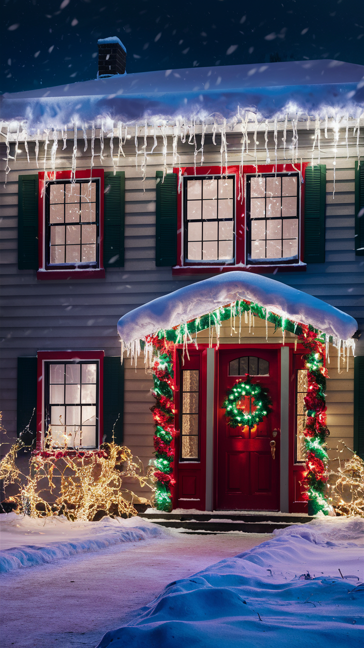 Green and Red Christmas Lights on House 22 Ideas: A Holiday Guide