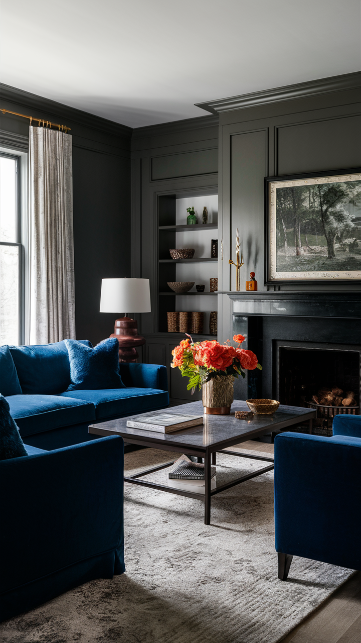 Gray and Blue Living Room 22 Ideas: A Timeless Combination