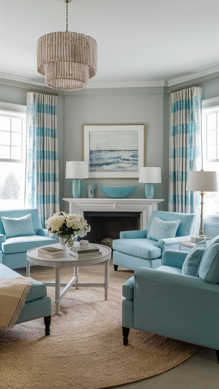 Gray and Blue Living Room 22 Ideas: A Timeless Combination