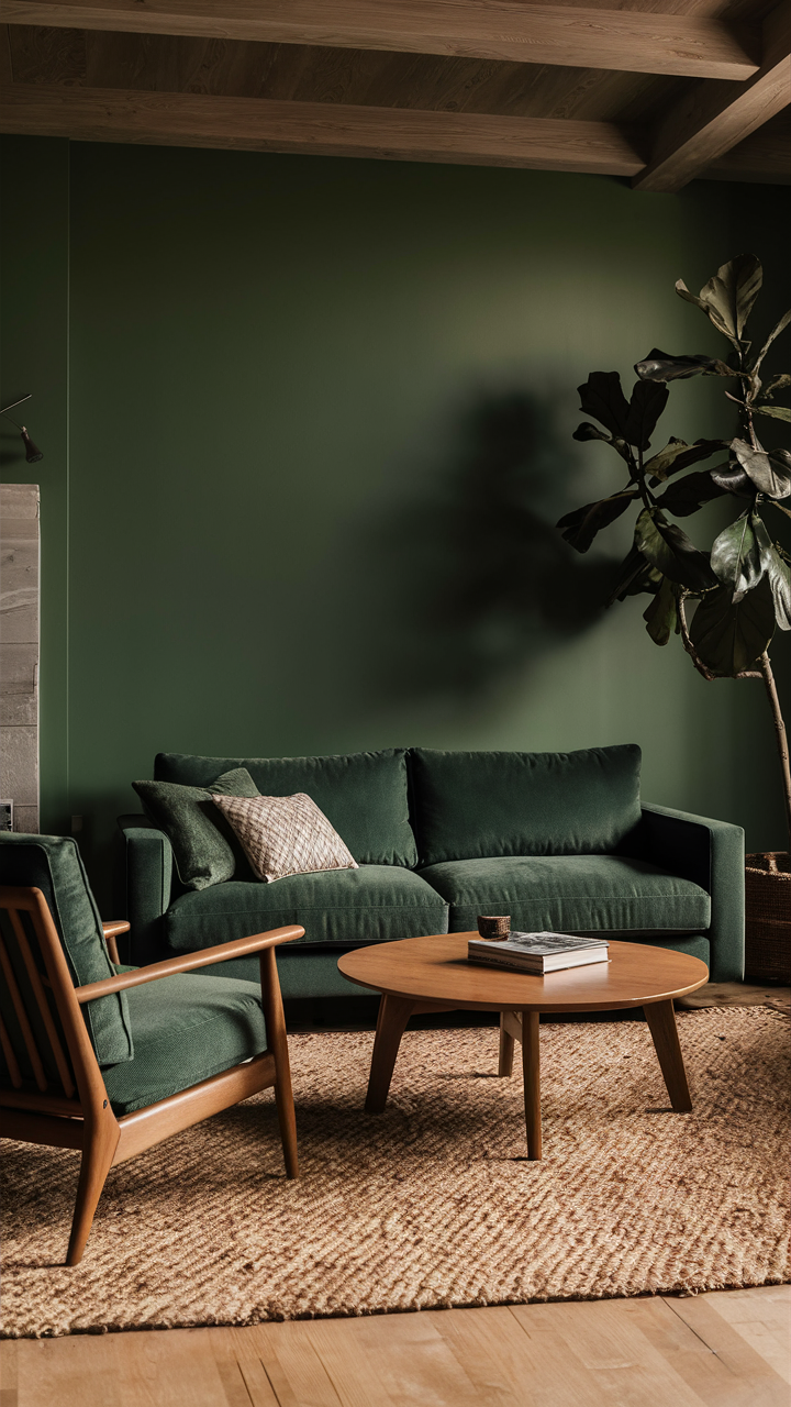 46 Dark Green Living Room Ideas for a Stylish and Cozy Space