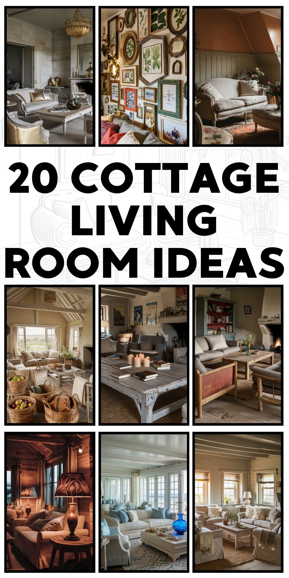 20 Cottage Living Room Ideas for Drawing: Step-by-Step Guide