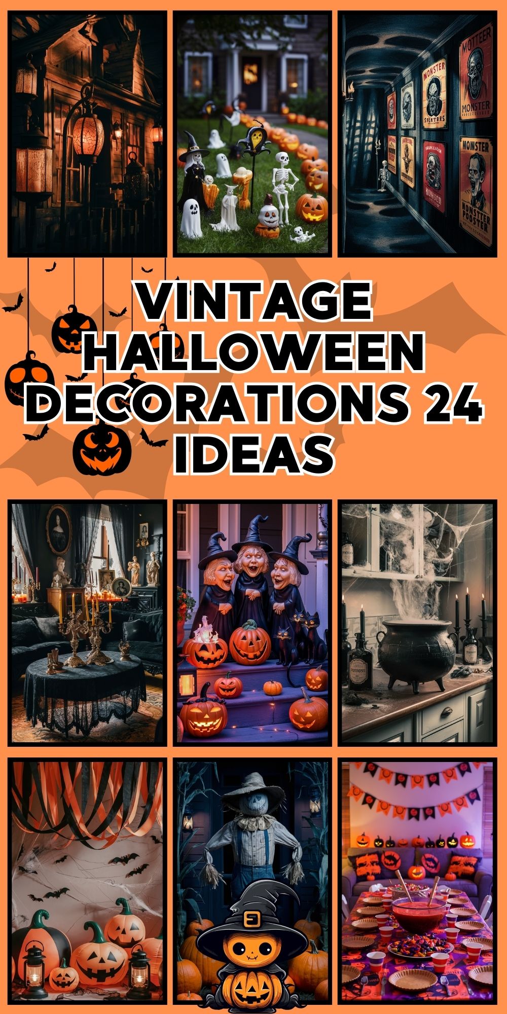 Vintage Halloween Decorations: Stylish and Cozy 24 Ideas for Your Holiday