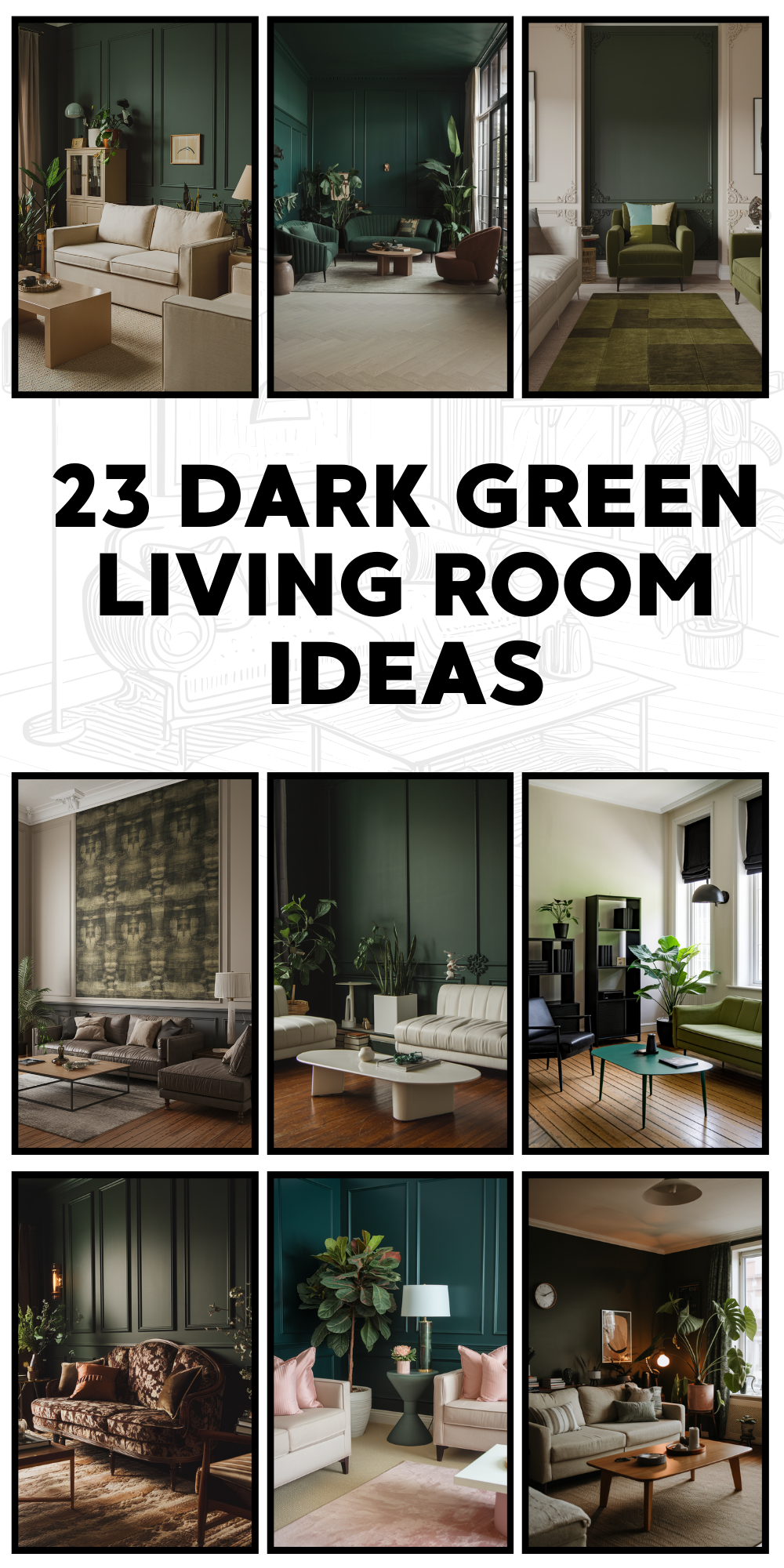 23 Dark Green Living Room Ideas for a Stylish and Cozy Space