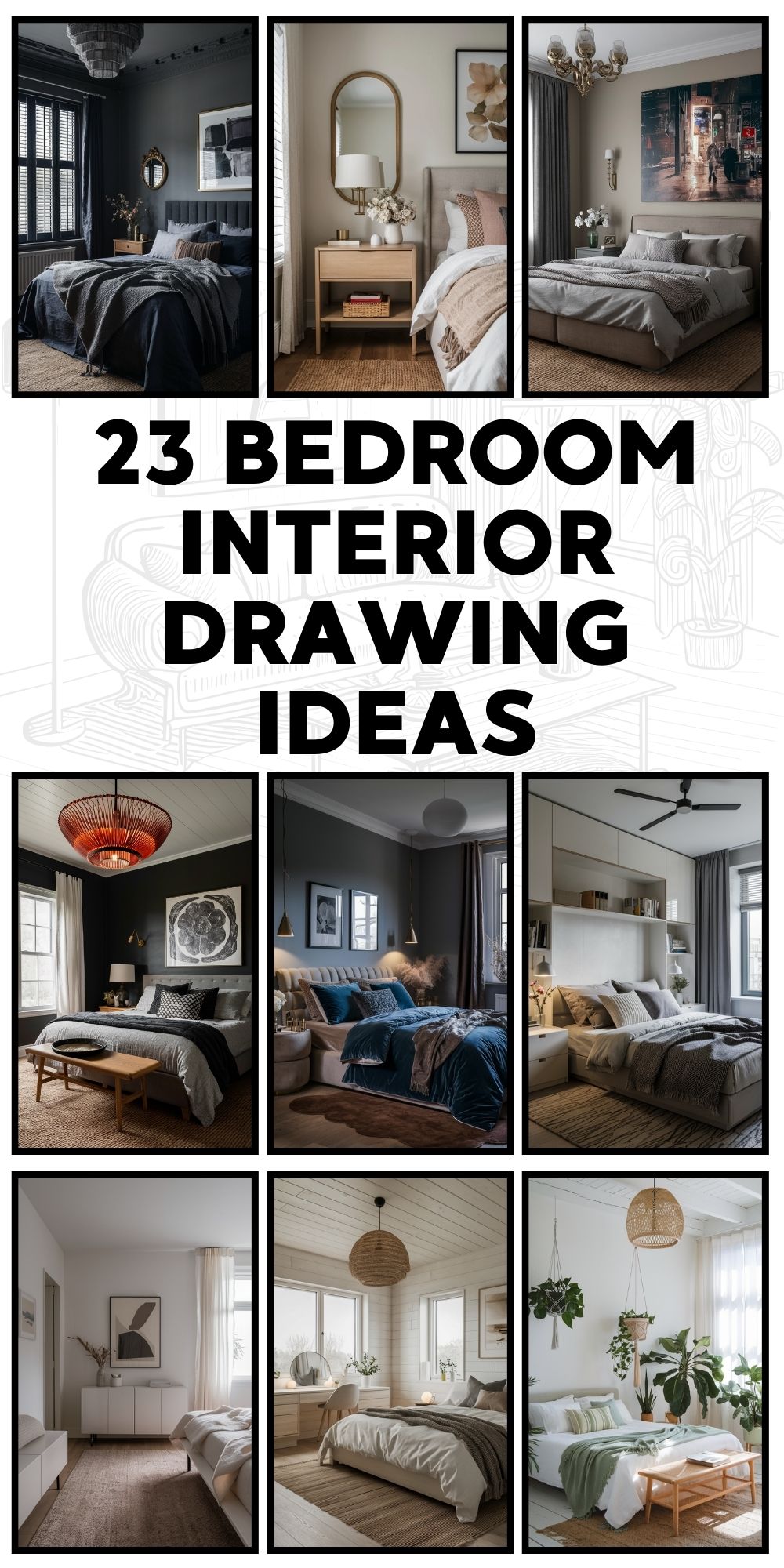 23 Bedroom Interior Drawing Ideas: Step-by-Step Guide