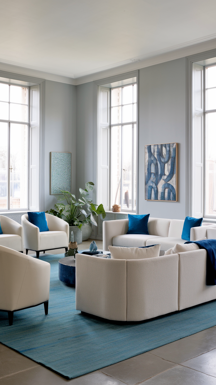 Gray and Blue Living Room 22 Ideas: A Timeless Combination