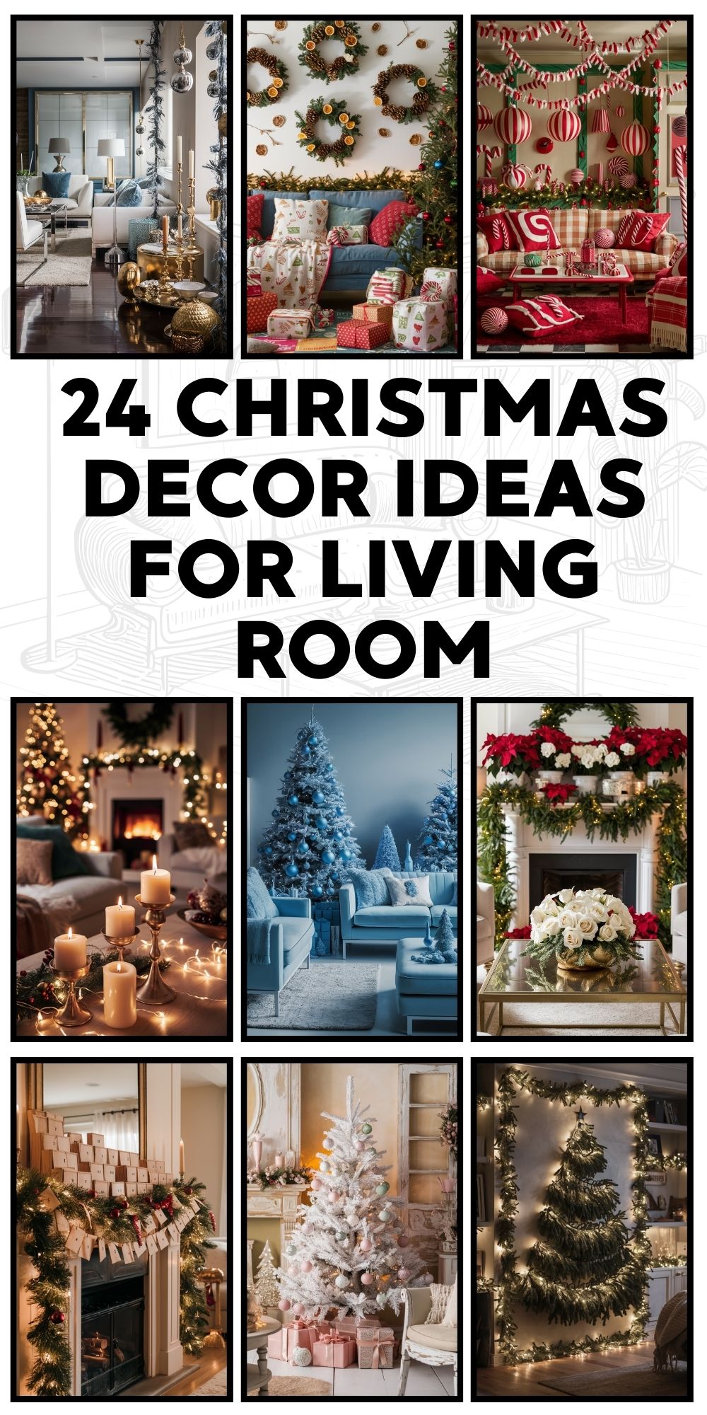 24 Christmas Decor Ideas for Living Room