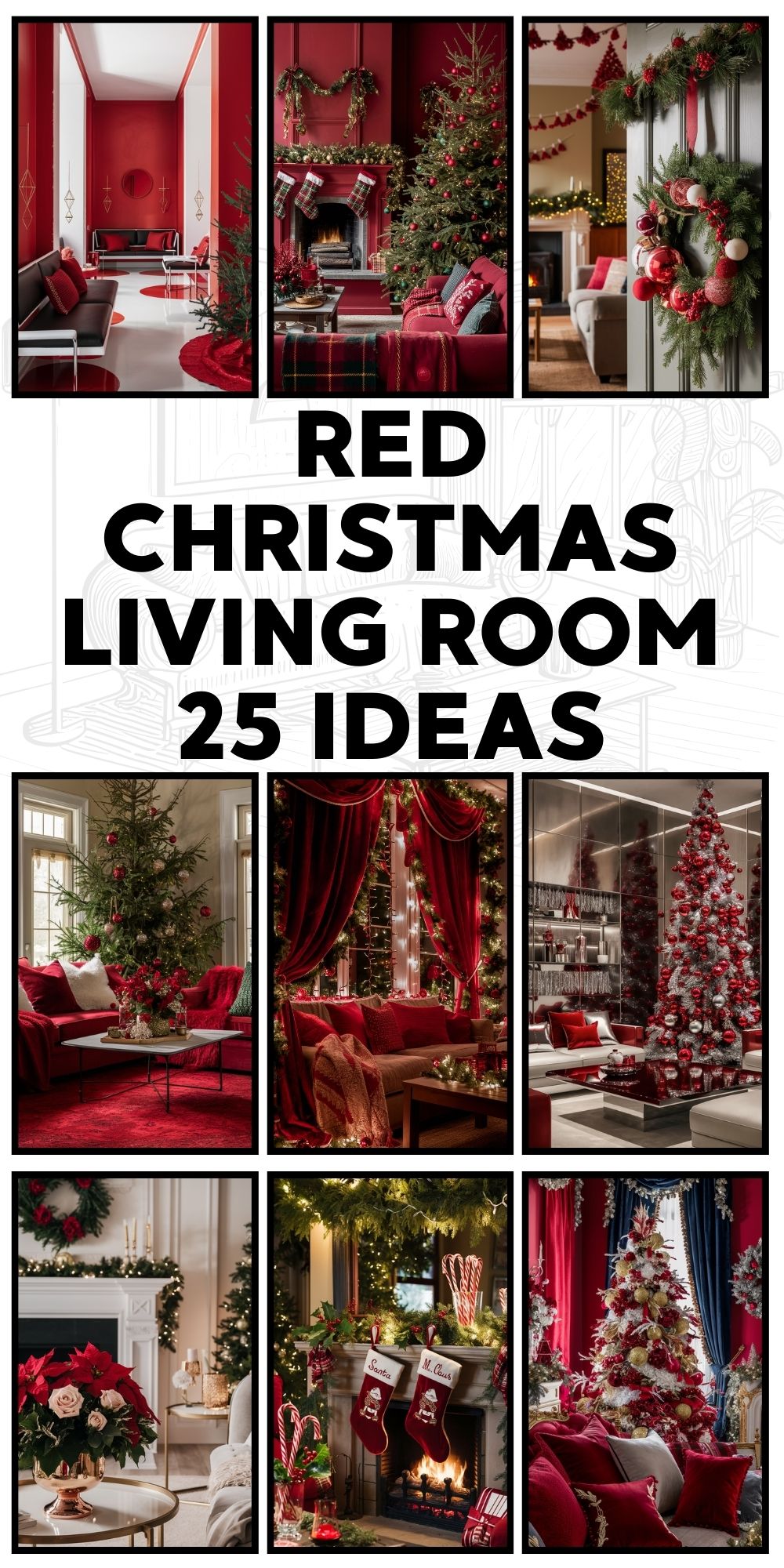 Red Christmas Living Room 25 Ideas