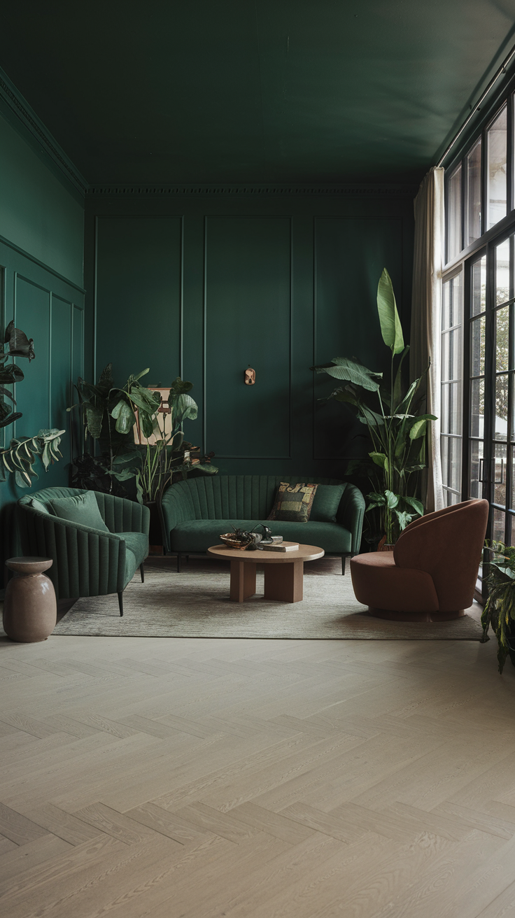 23 Dark Green Living Room Ideas for a Stylish and Cozy Space