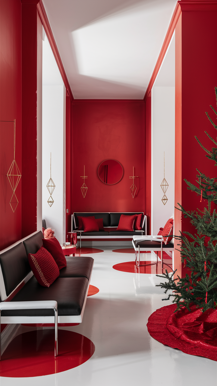 Red Christmas Living Room 25 Ideas