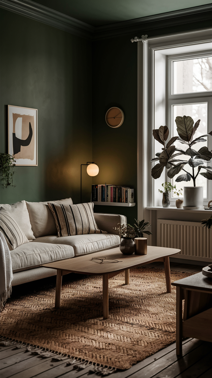 46 Dark Green Living Room Ideas for a Stylish and Cozy Space