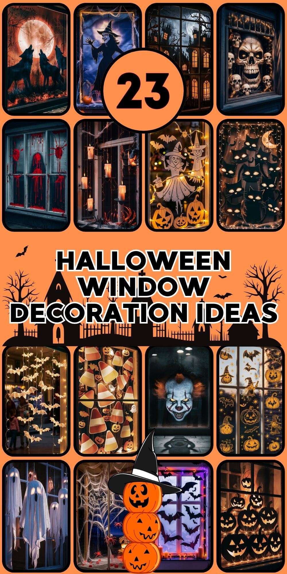 23 Halloween Window Decoration Ideas for a Spooky Holiday