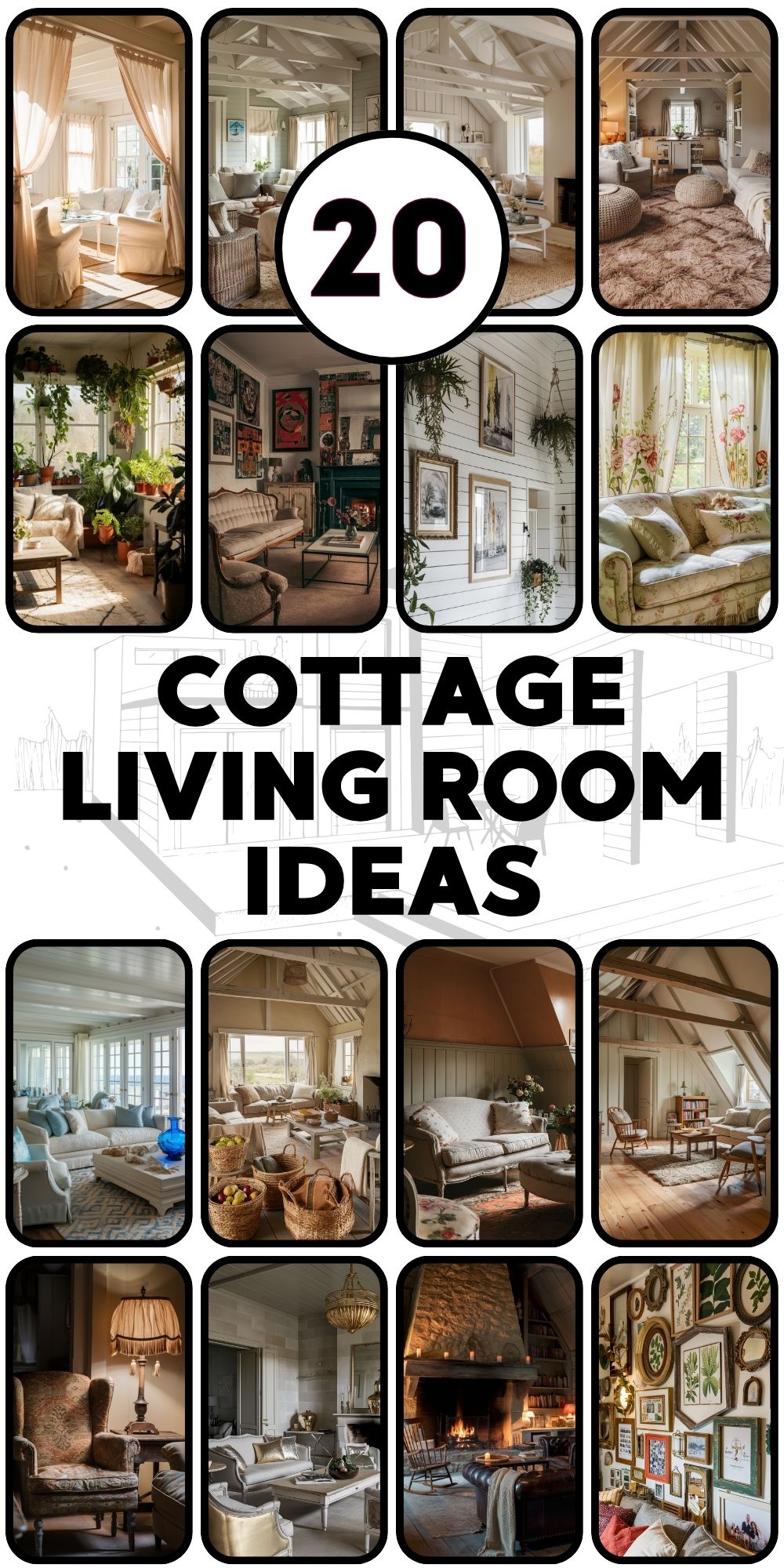 20 Cottage Living Room Ideas for Drawing: Step-by-Step Guide