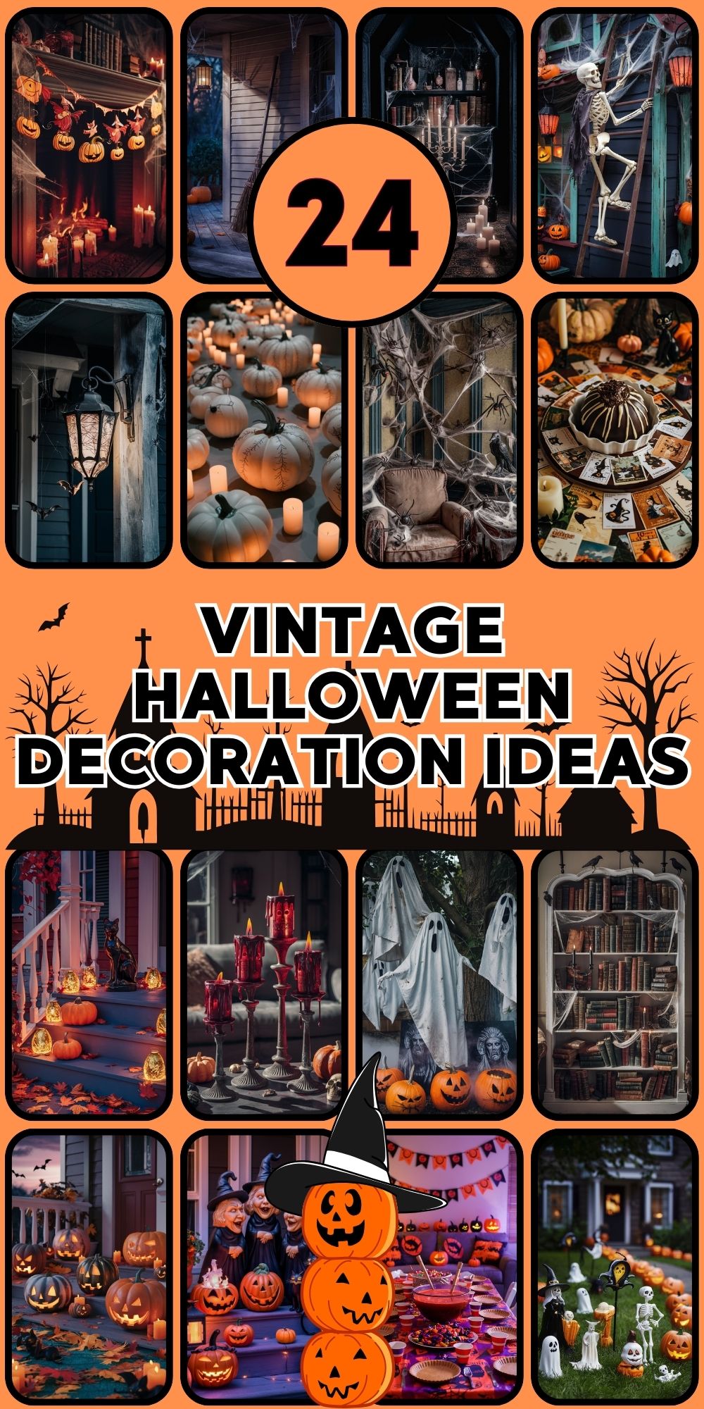 Vintage Halloween Decorations: Stylish and Cozy 24 Ideas for Your Holiday