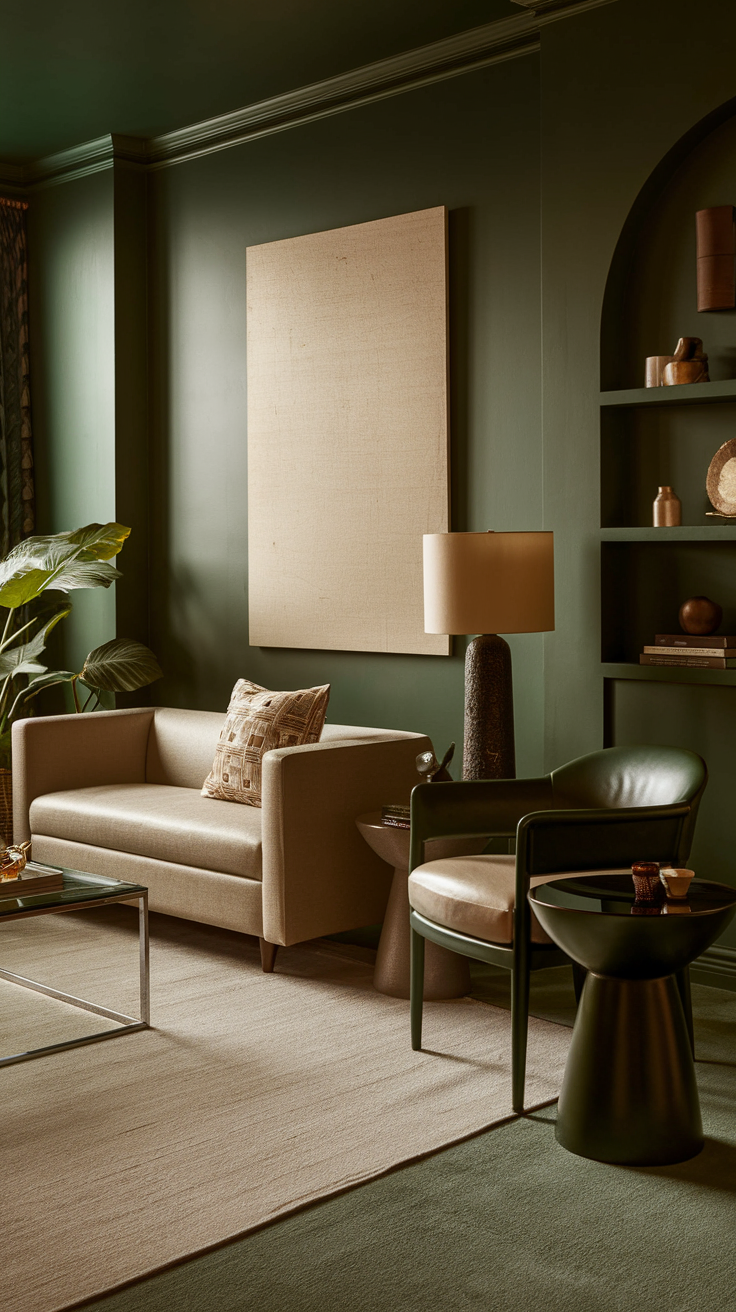 46 Dark Green Living Room Ideas for a Stylish and Cozy Space