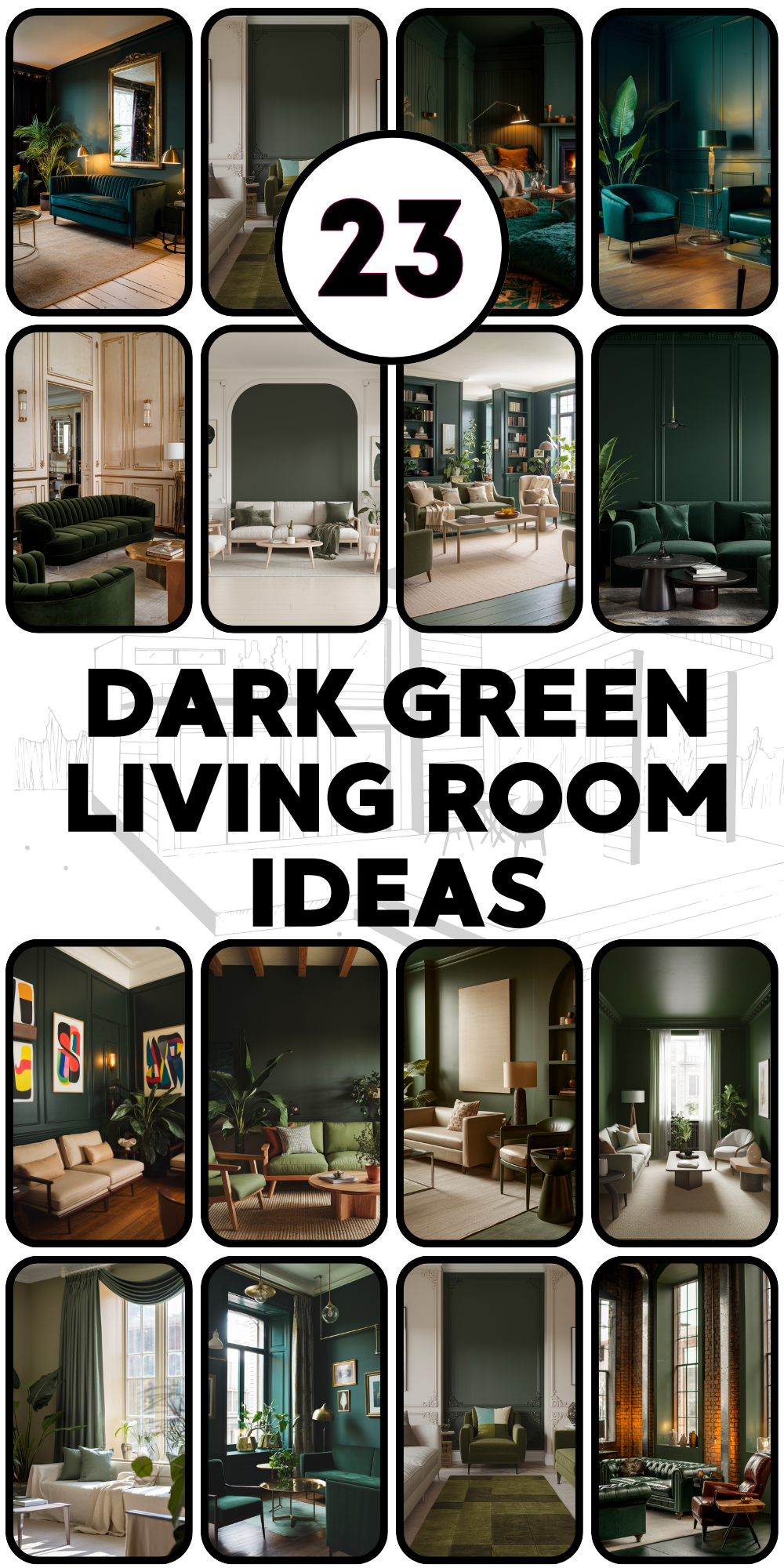 23 Dark Green Living Room Ideas for a Stylish and Cozy Space