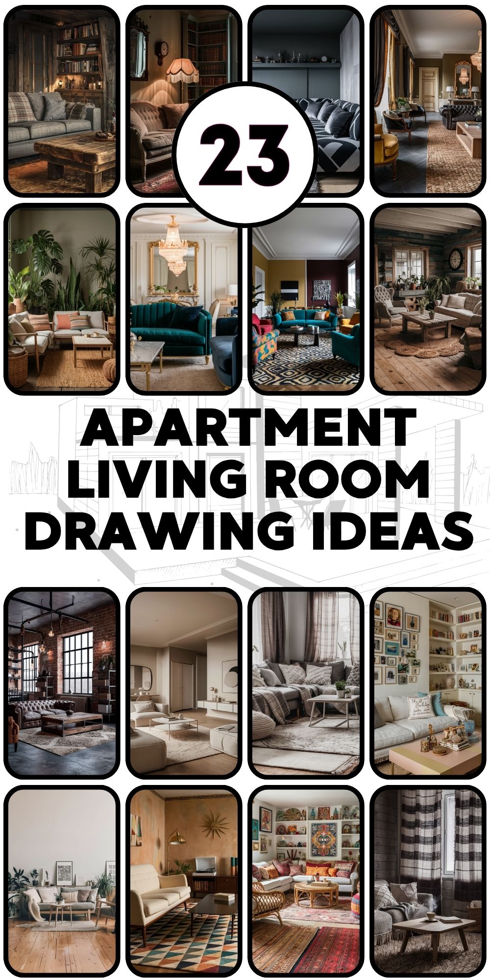 23 Apartment Living Room Drawing Ideas: A Creative Guide