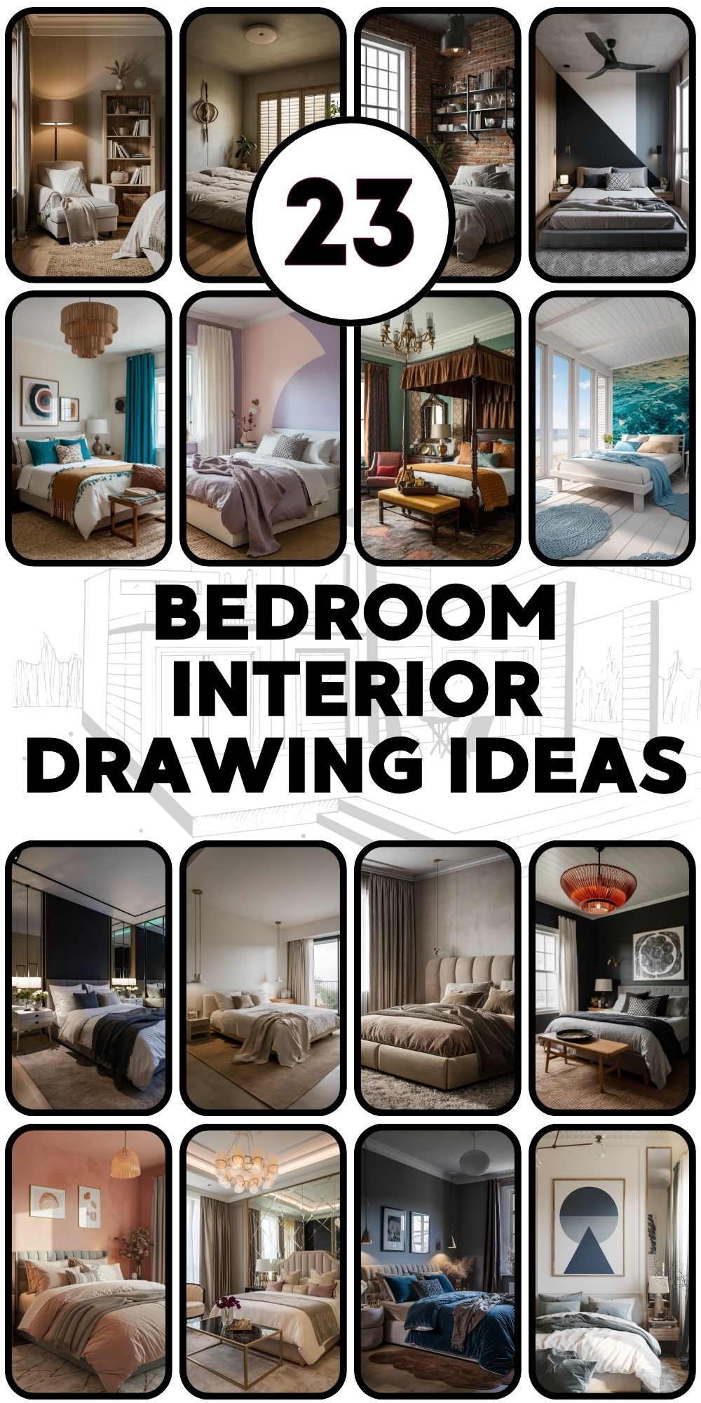 23 Bedroom Interior Drawing Ideas: Step-by-Step Guide