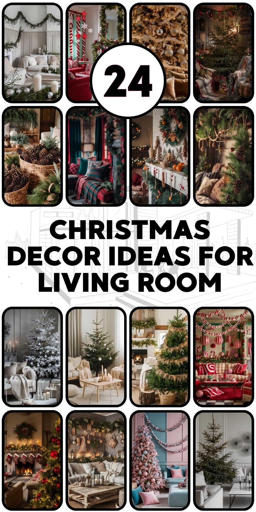 24 Christmas Decor Ideas for Living Room