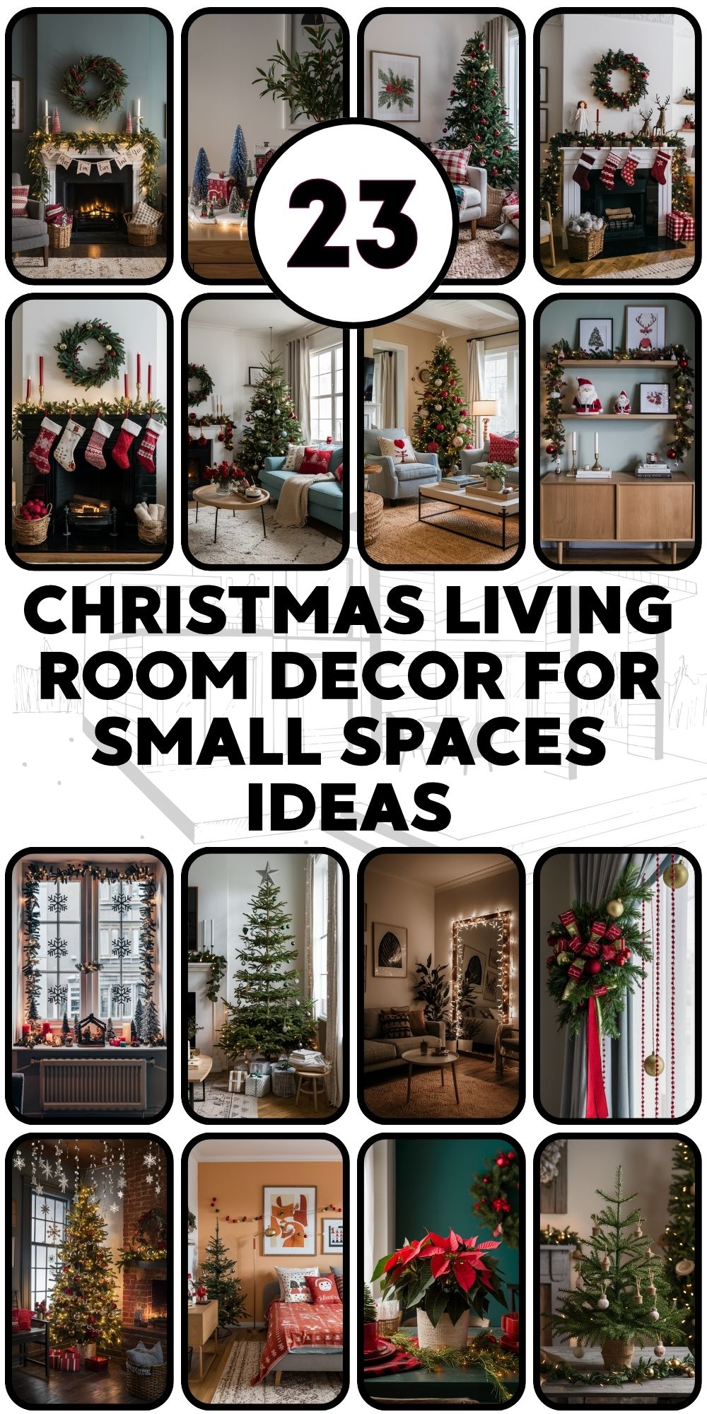 Christmas Living Room Decor for Small Spaces 23 Ideas