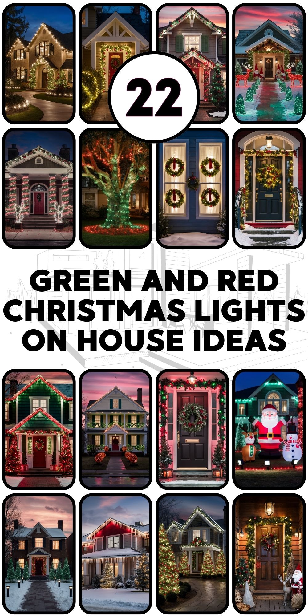 Green and Red Christmas Lights on House 22 Ideas: A Holiday Guide