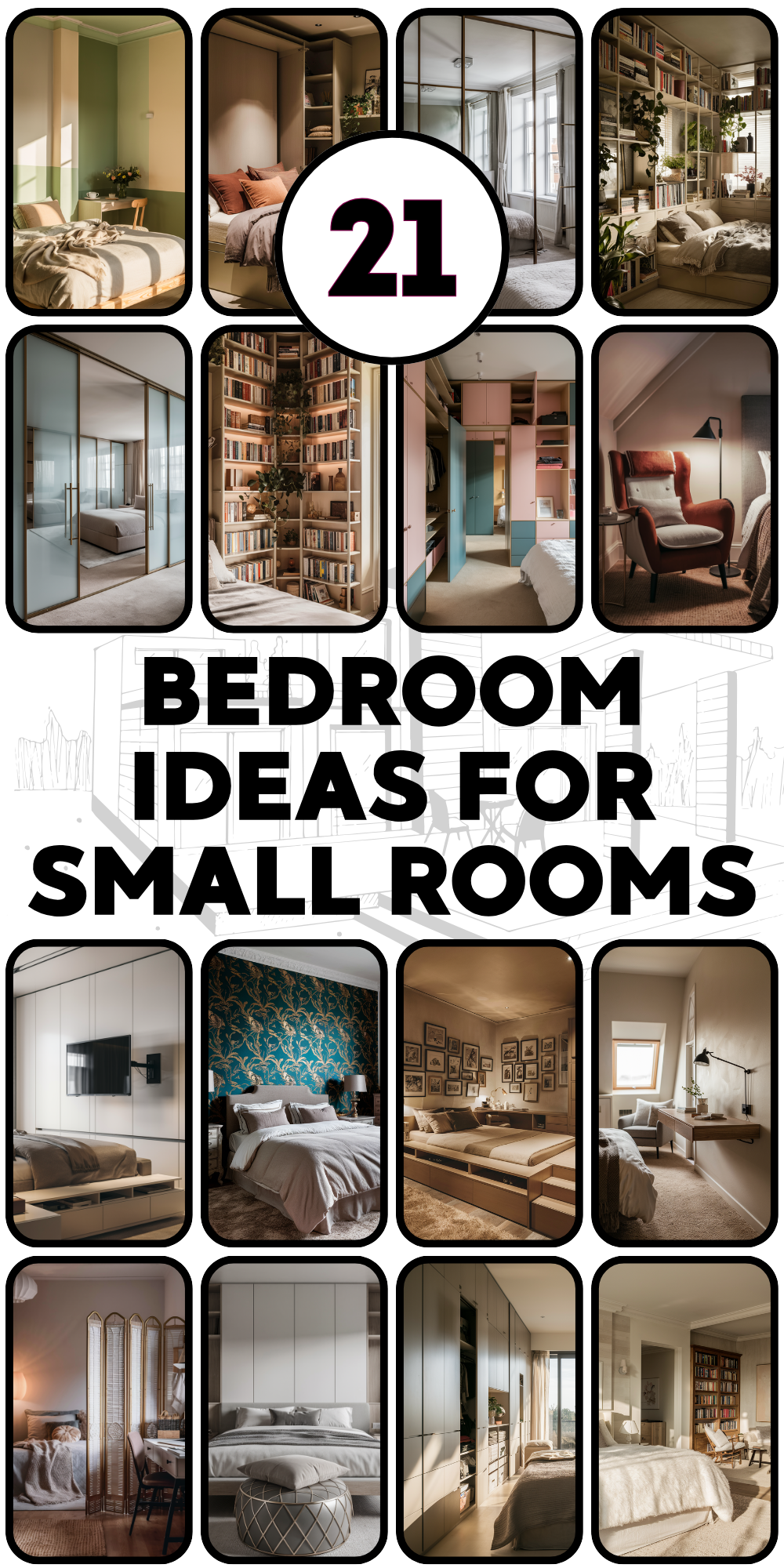 21 Bedroom Ideas for Small Rooms: Drawing and Design Tips