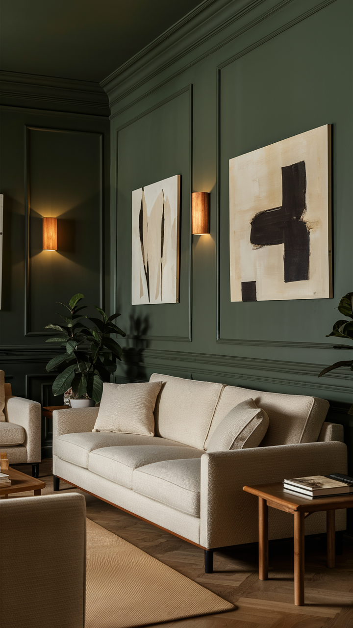 46 Dark Green Living Room Ideas for a Stylish and Cozy Space