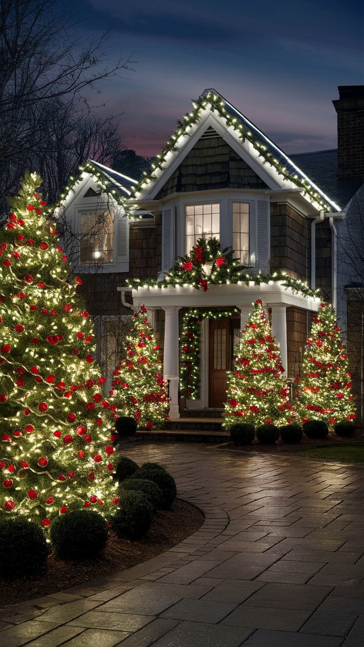 Green and Red Christmas Lights on House 22 Ideas: A Holiday Guide