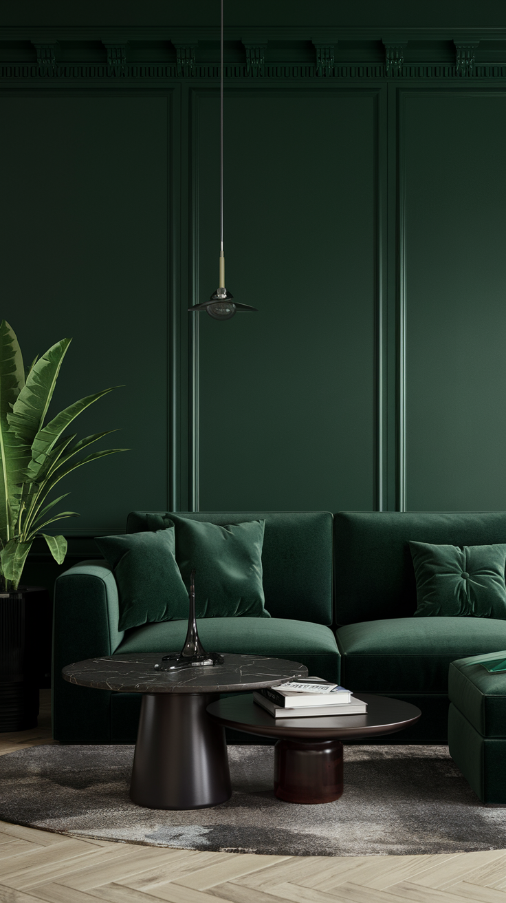 23 Dark Green Living Room Ideas for a Stylish and Cozy Space