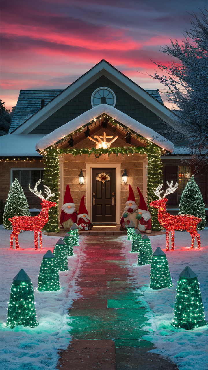 Green and Red Christmas Lights on House 22 Ideas: A Holiday Guide