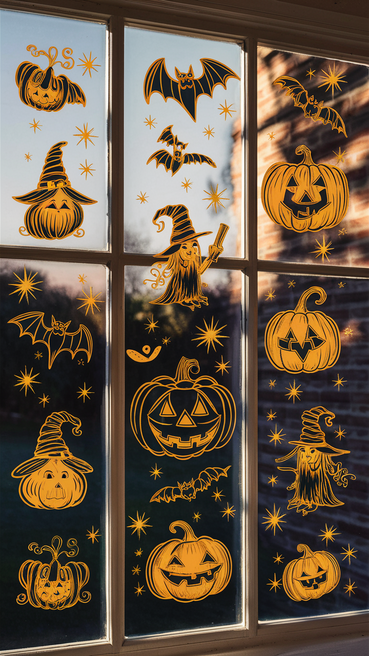 23 Halloween Window Decoration Ideas for a Spooky Holiday