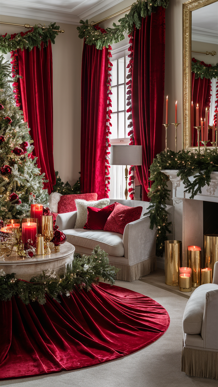 Red Christmas Living Room 25 Ideas