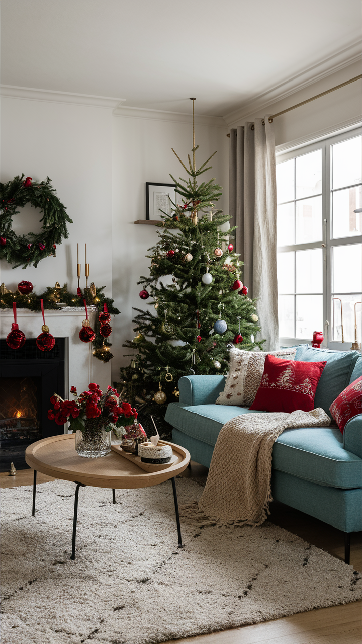 Christmas Living Room Decor for Small Spaces 23 Ideas