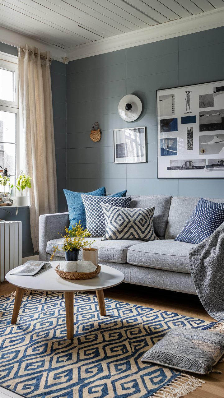 Gray and Blue Living Room 22 Ideas: A Timeless Combination