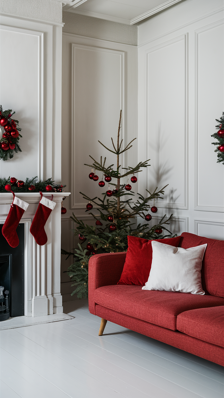 Red Christmas Living Room 25 Ideas