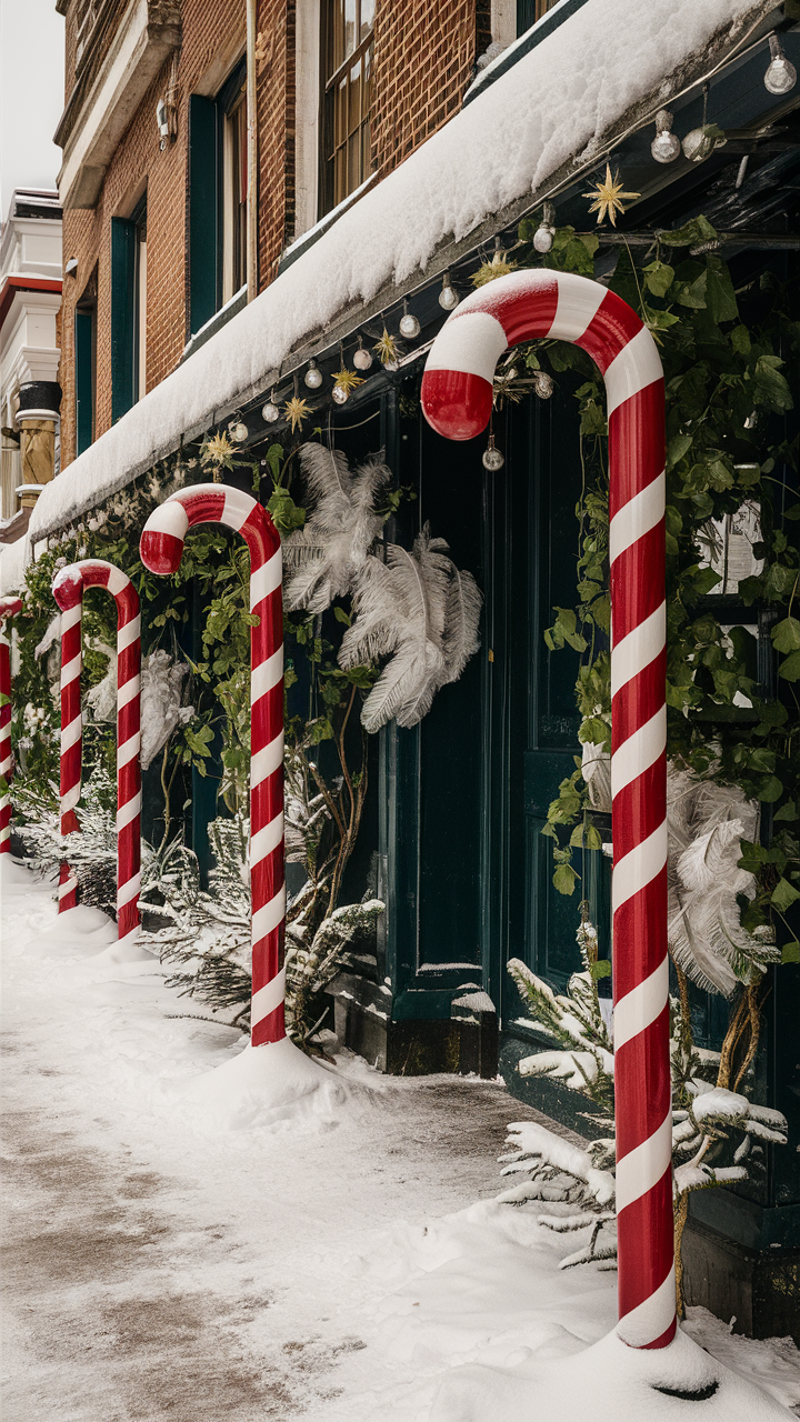 White and Red Christmas Lights Outside: 22 Ideas for Festive Holiday Décor