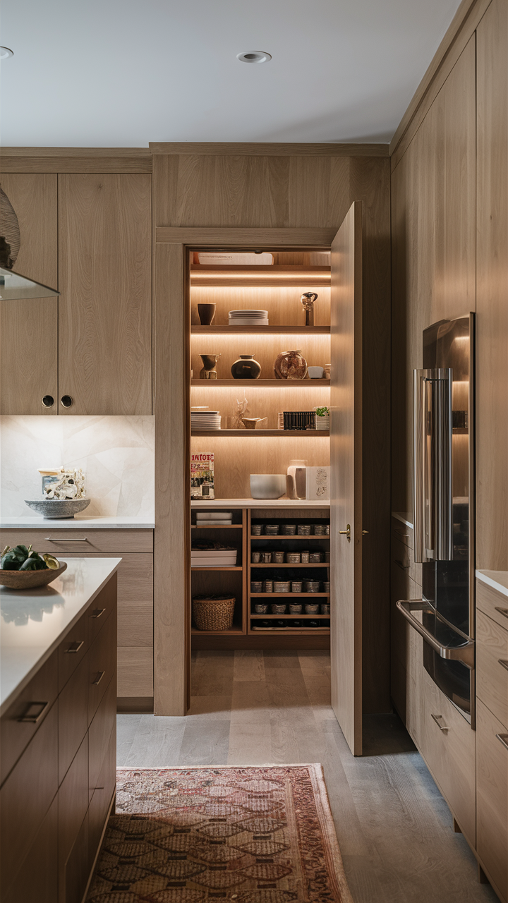 Hidden Pantry 21 Ideas for a Sleek and Organized Kitchen