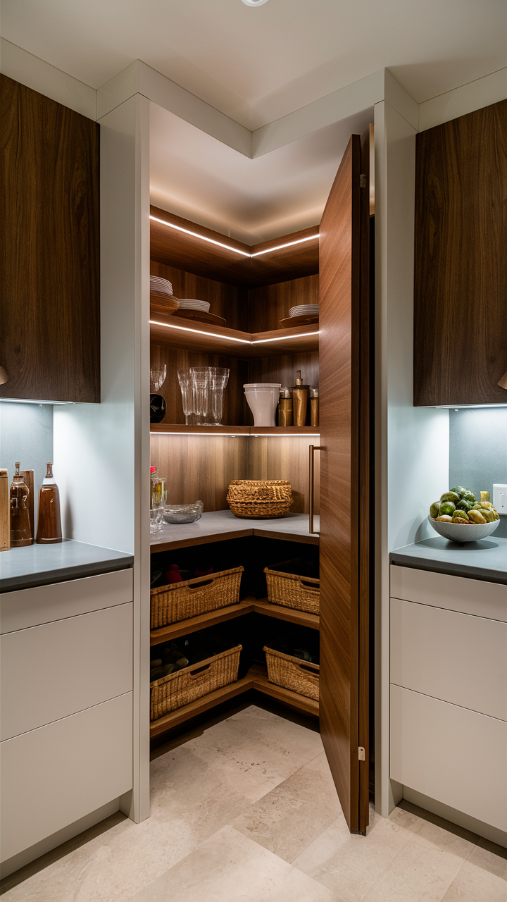 Hidden Pantry 21 Ideas for a Sleek and Organized Kitchen