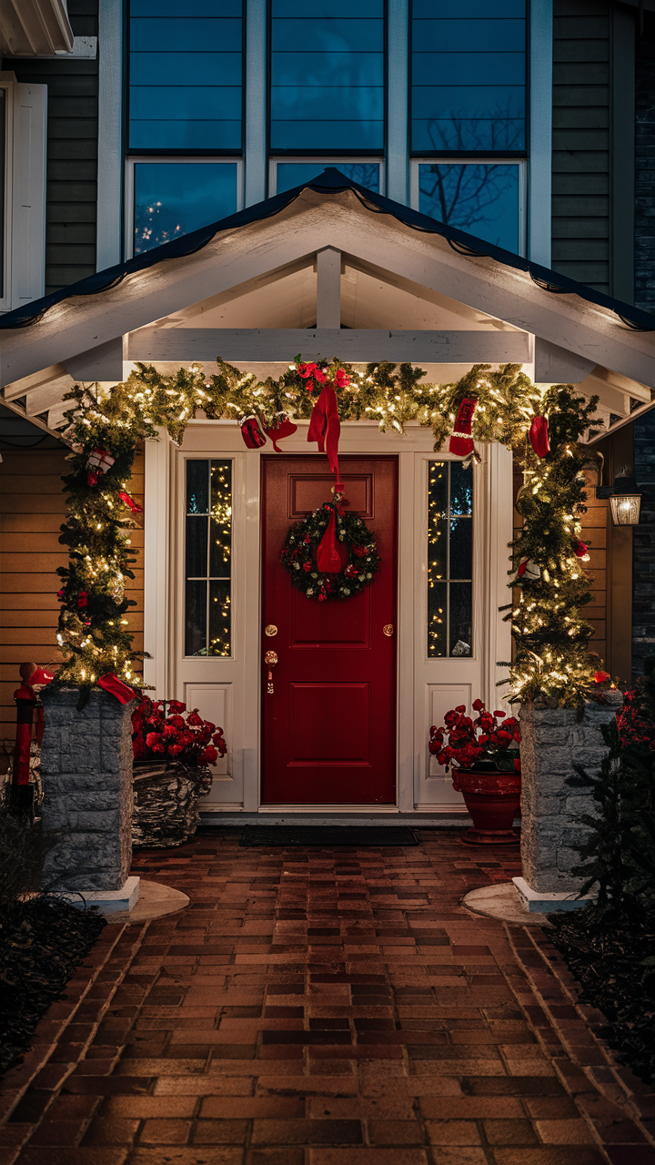 White and Red Christmas Lights Outside: 22 Ideas for Festive Holiday Décor