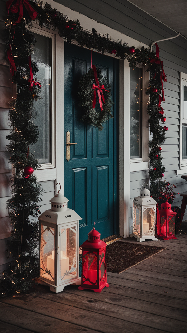 White and Red Christmas Lights Outside: 22 Ideas for Festive Holiday Décor