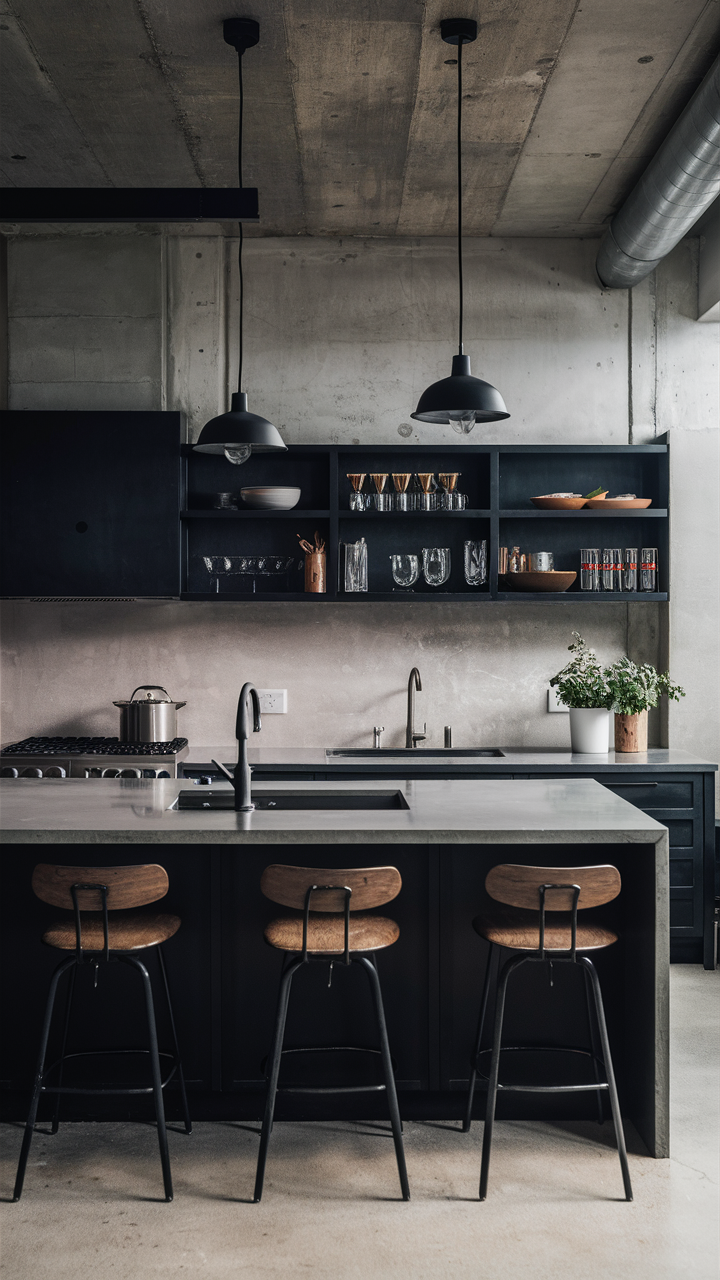 Dark Kitchen Design 23 Ideas: Sleek and Modern Aesthetic